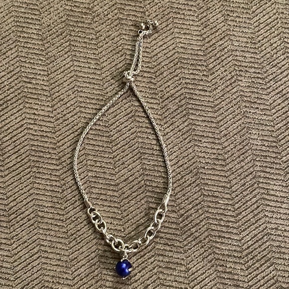 It’s Pearl Time Sterling Silver Pepsi Blue Pearl Bracelet - Picture 3 of 4